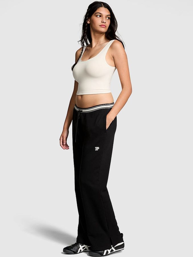 Black Knitted Flare Fleece Joggers (B43391) | £45