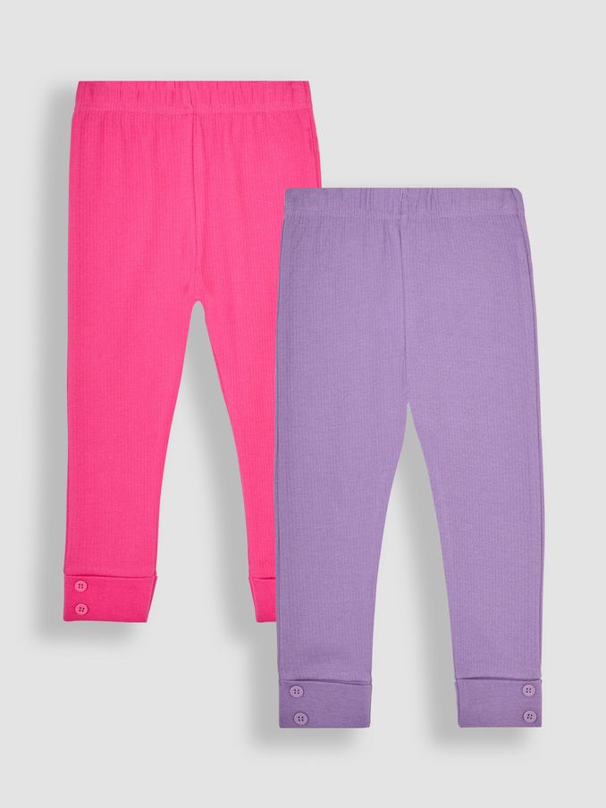 Lilac Purple 2-Pack Rib Leggings (B43595) | £14