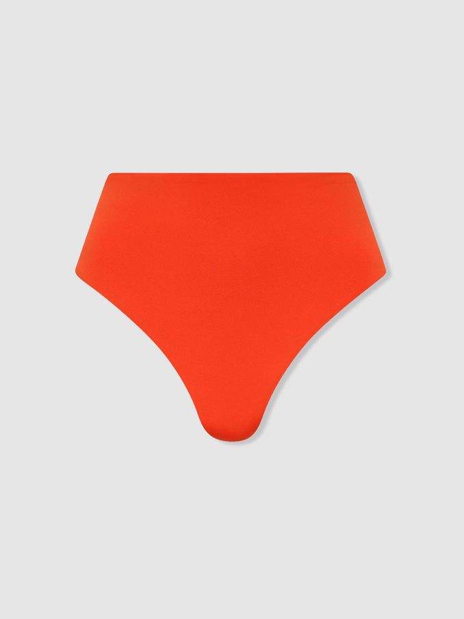 Bondi Born High Rise Bikini Bottoms in Hot Orange (B44100) | £60
