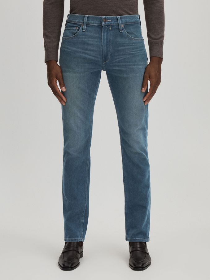 Paige Straight Leg Jeans in Foltz Blue (B44447) | £120