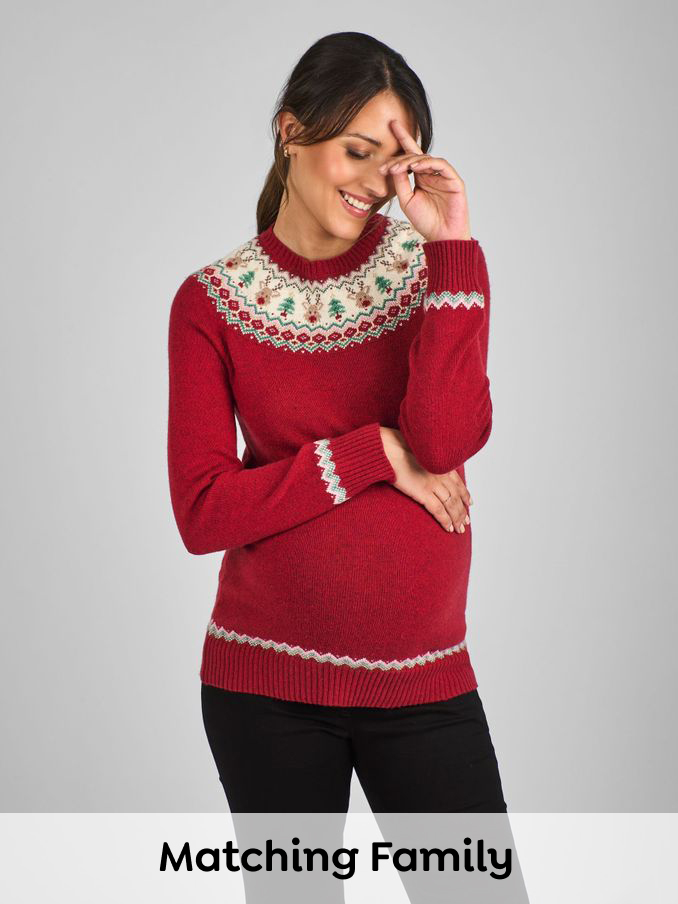 Red Reindeer Fair Isle Pattern Jumper (B44476) | £19