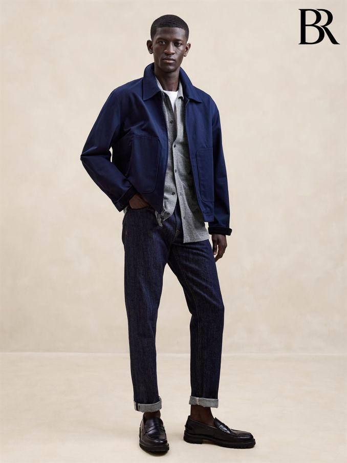 Banana Republic Grey Linen Pique Resort Shirt (B44758) | £95