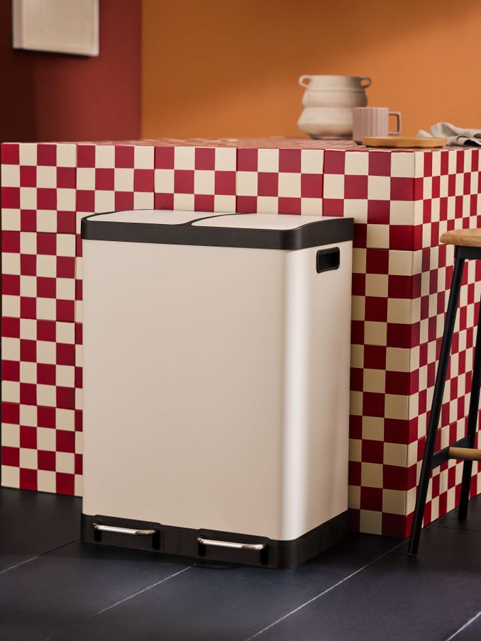 2 Section 60 Litre Recycling and Waste Colter Bin in Cream (B44955) | £120