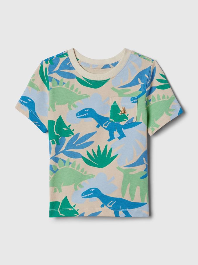 Blue Cotton Graphic Short Sleeve T-Shirt (Newborn-5yrs) (B45349) | £4