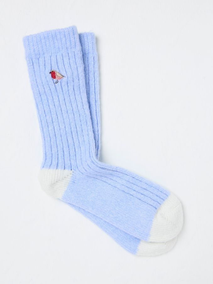 Robin Blue Super Soft Socks (B46214) | £8