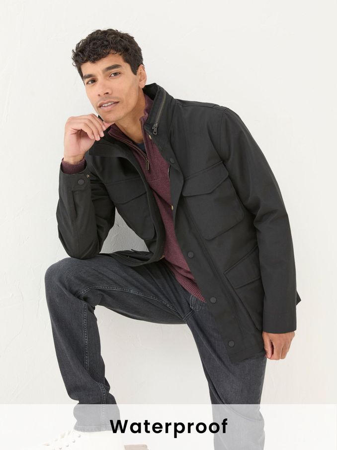 Truro Black Waterproof Jacket (B46242) | £75