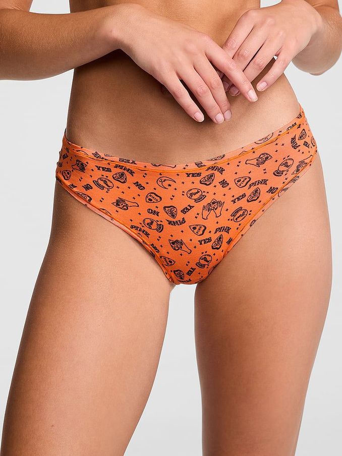 Orange Halloween Print Cheeky Cotton Cheeky Knickers (B46843) | £4
