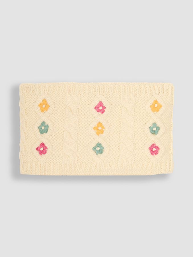 Cream Cable Knitted Neck Cosy Scarf (B48122) | £16