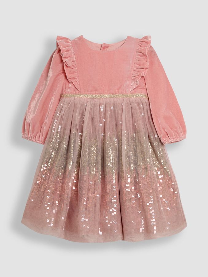 Pink Sequin Party Dress (B48176) | £30