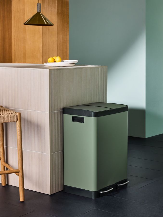 2 Section 60 Litre Recycling and Waste Colter Bin in Green (B49016) | £120