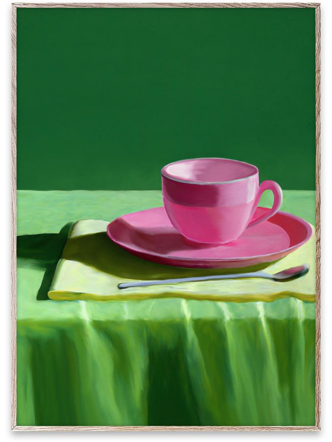 Paper Collective Green Still Here Framed Wall Art Print in Natural Oak Frame (B49165) | £70 - £110