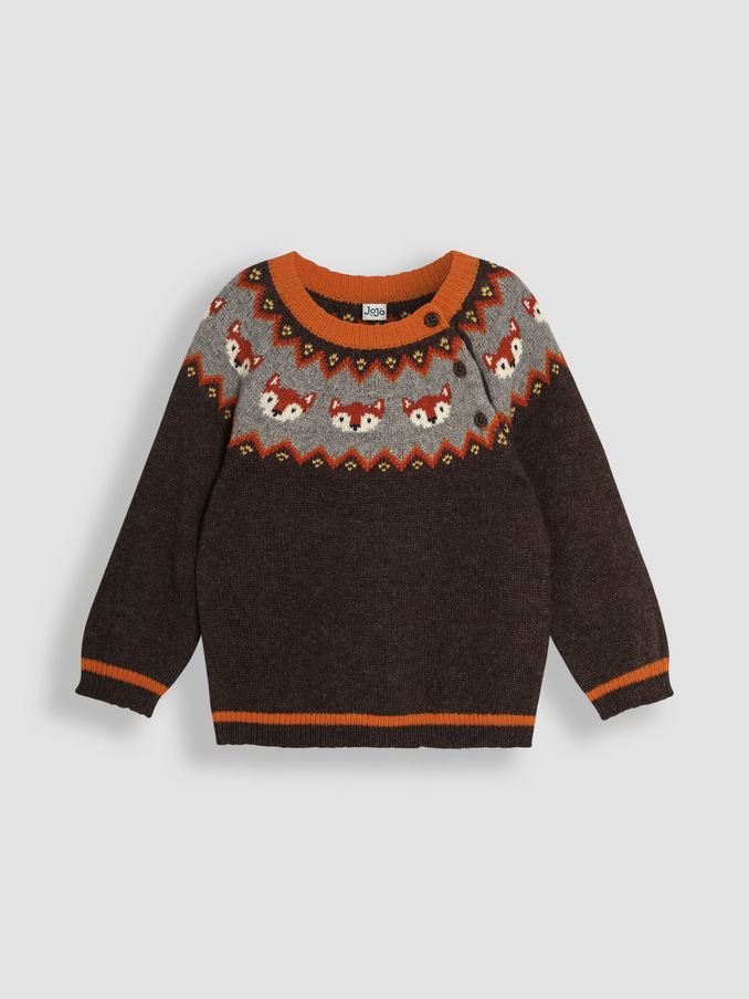 Brown Fox Knit Jumper (B49344) | £13