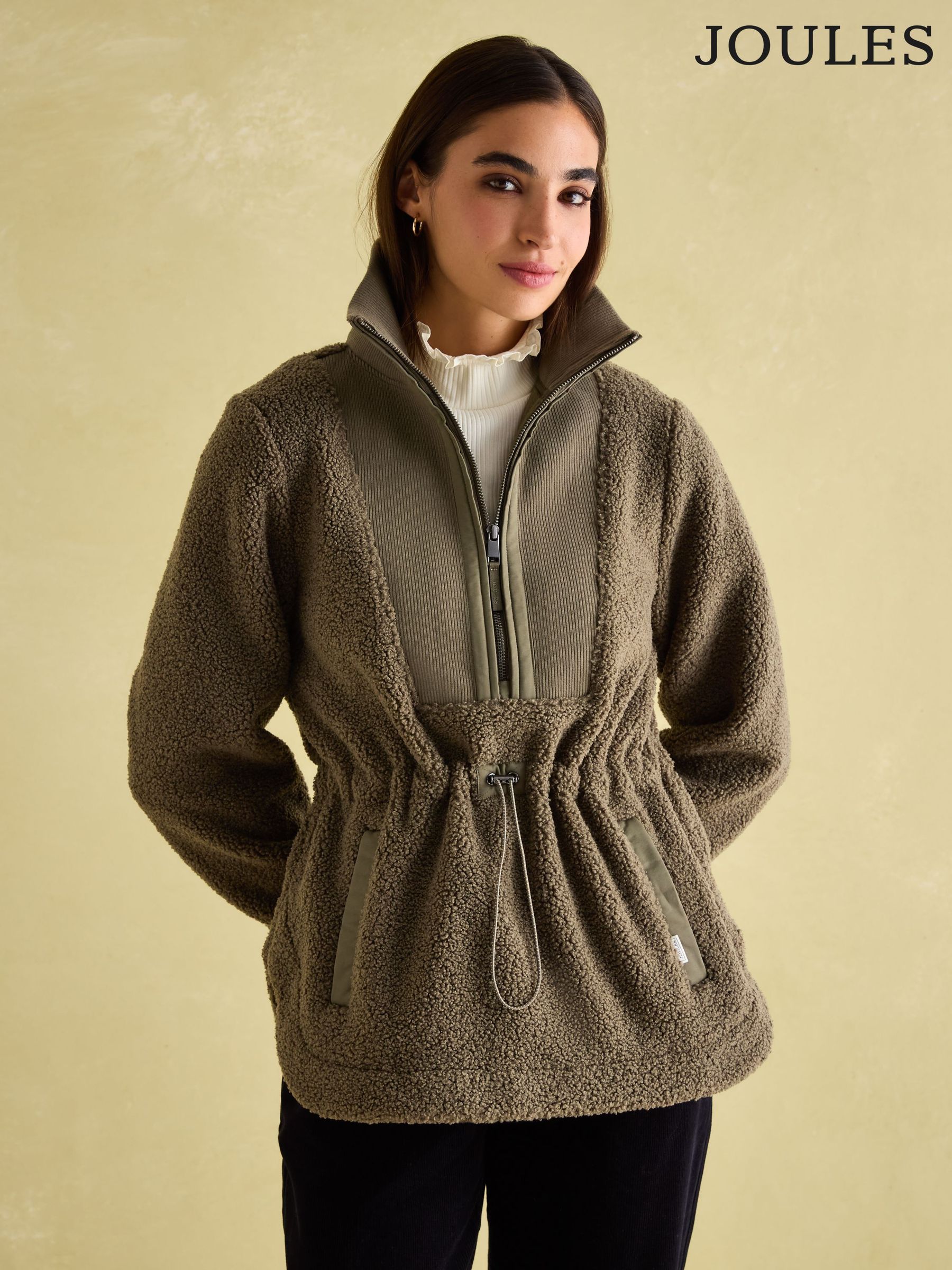 Thurlston Khaki Green Borg Fleece (B49560) | £55