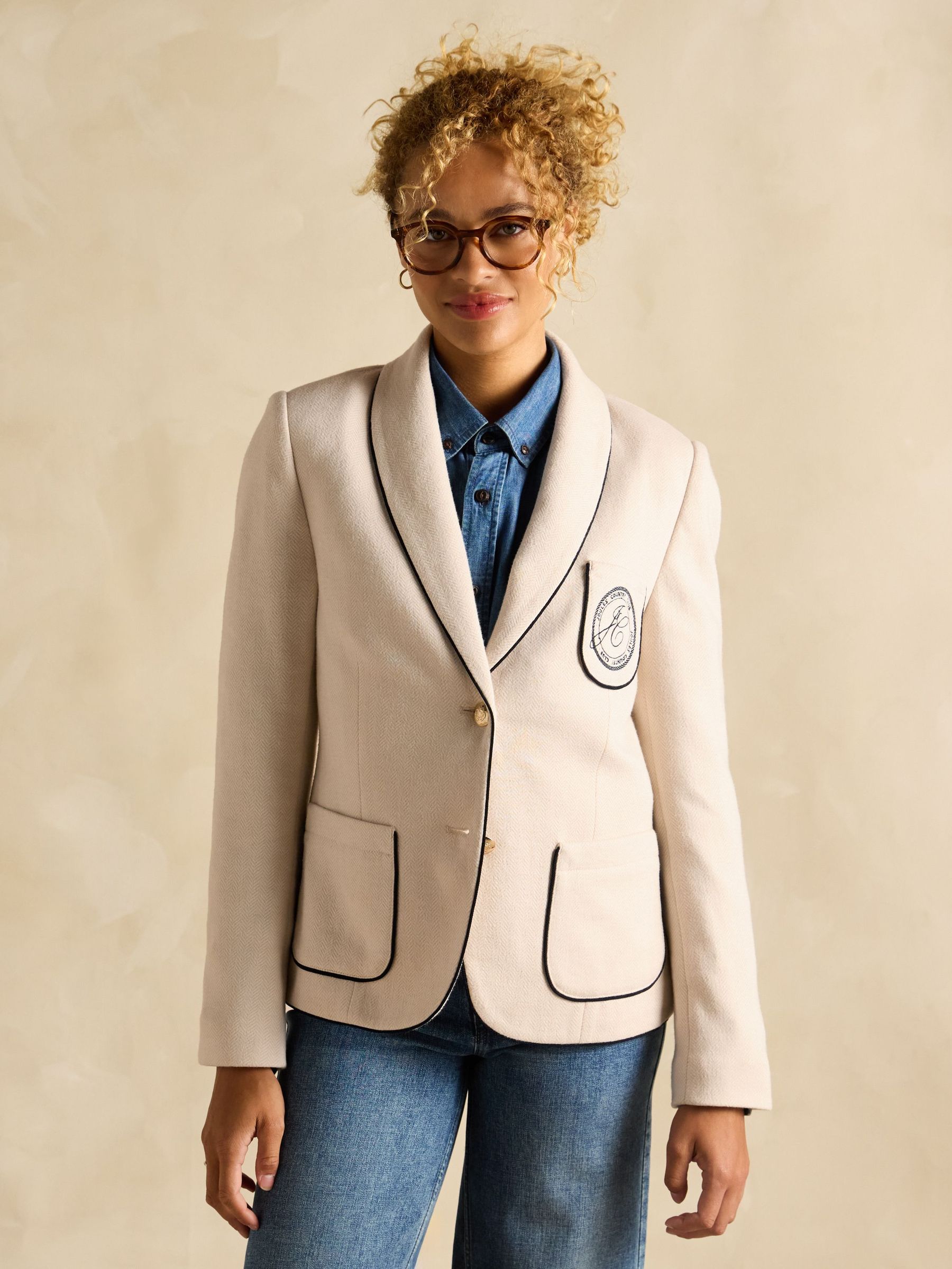 Hartley Oat Shawl Collar Blazer (B49614) | £149