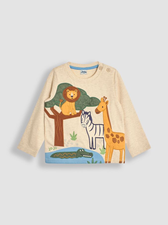 Natural Safari Appliqué Top (B50278) | £18