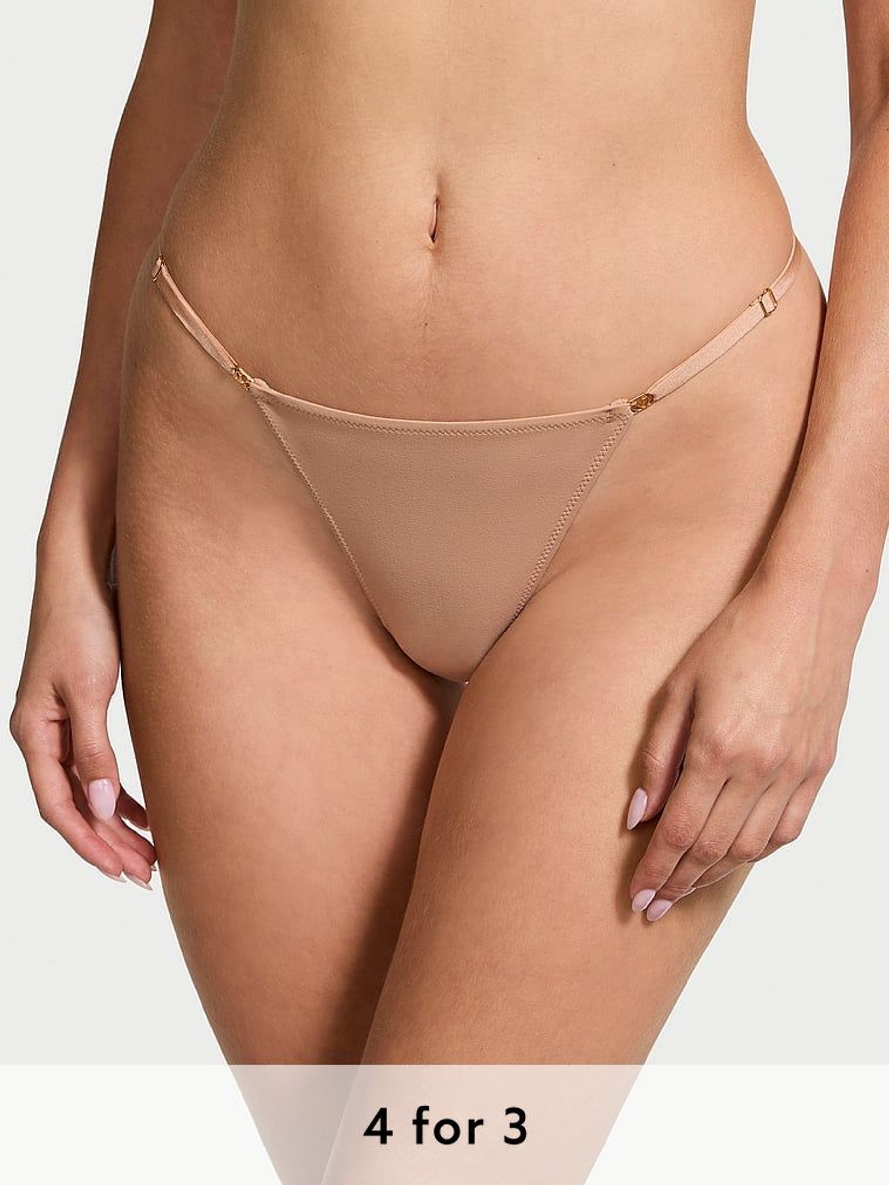 Praline Nude Thong Knickers (B51106) | £14