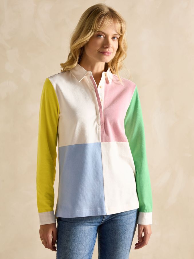 Falmouth Multi Hotch Potch Collared Rugby Shirt (B52300) | £60
