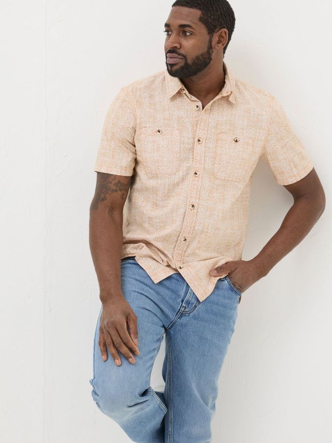 Beckley Pink Tile Print Shirt (B52653) | £20