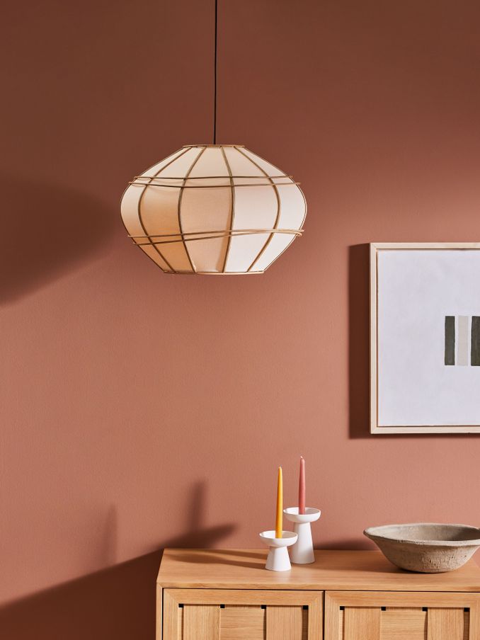Round Judah Pendant Light in Cream (B53254) | £189