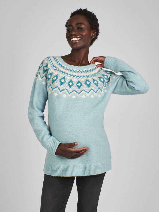 Sage Green Maternity & Nursing Jumper (B54603) | £19