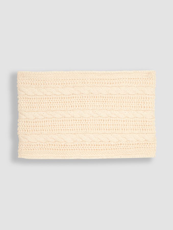 Natural Cable Knitted Neck Cosy Scarf (B55330) | £5