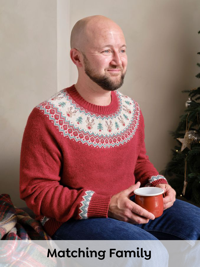 Red Men's Reindeer Fair Isle Pattern Jumper (B57029) | £15 - £18