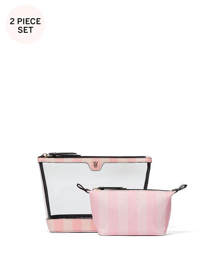 Iconic Stripe Pink AM/PM Makeup Bag Duo (B57278) | £25