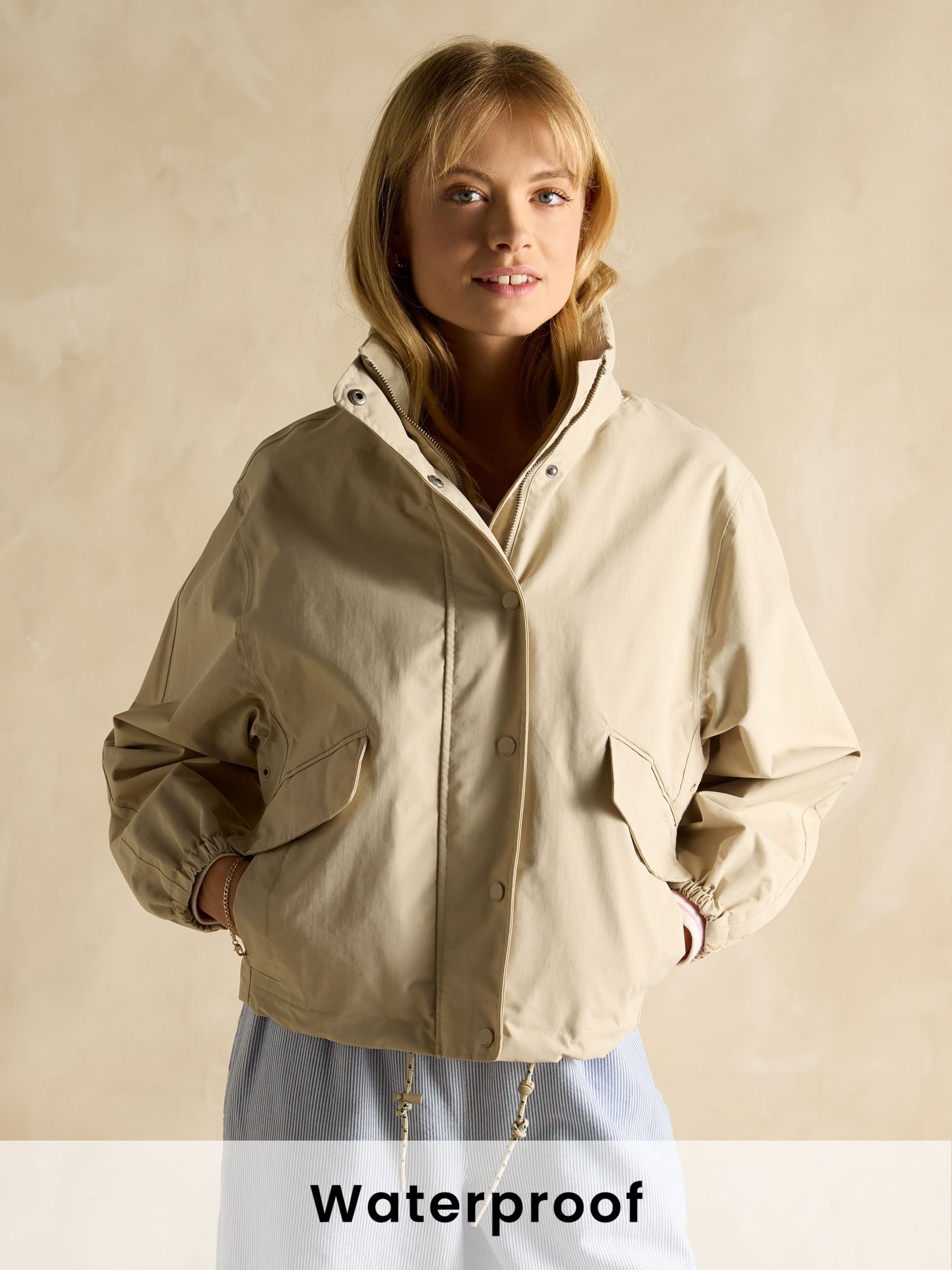 Hove Stone Waterproof Windbreaker With Packable Hood (B57678) | £89