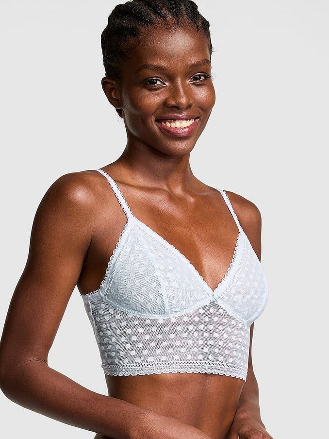 Hydrangea Blue Dainty Dot Lace Bralette (B58567) | £7
