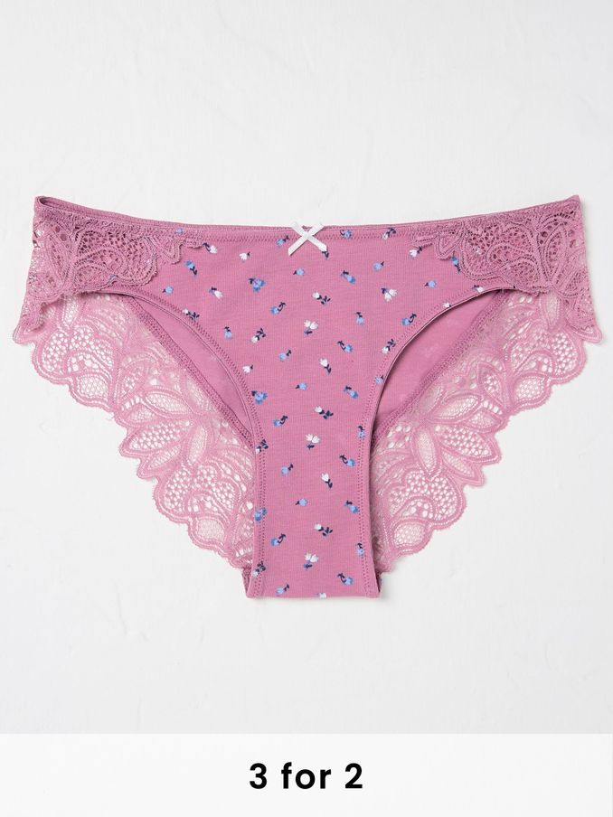Elsie Berry Pink Floral Cheeky Knickers (B59070) | £4