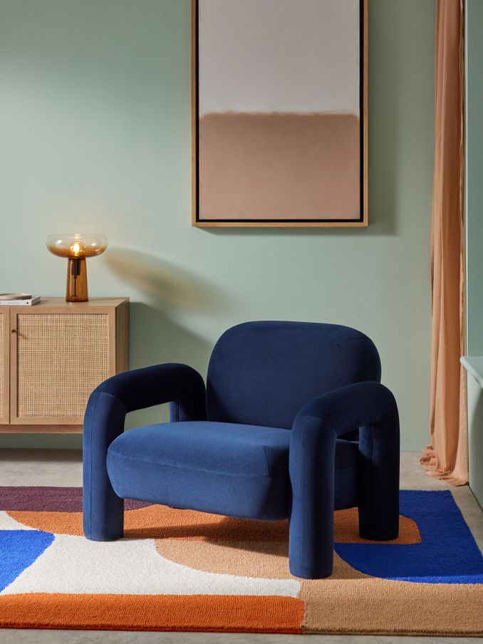 Bobo Accent Chair in Midnight Blue (B61005) | £499