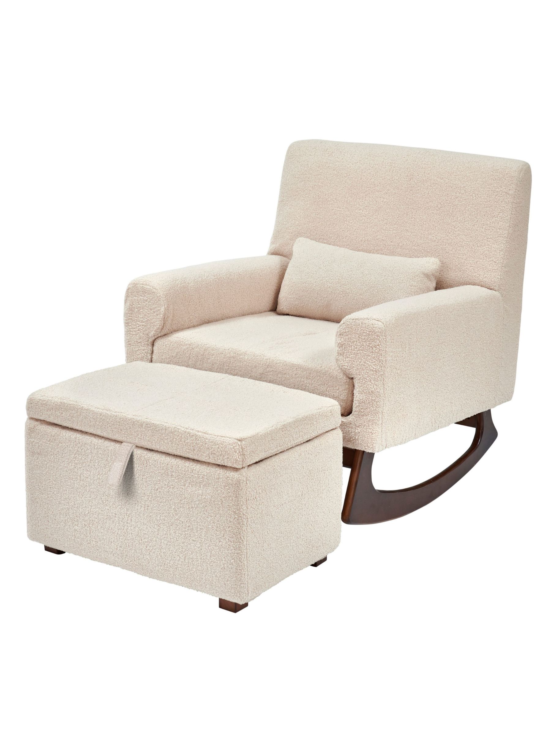 Gaia Baby Biscuit Serena Nursing Rocking Chair with Walnut Legs and Footstool (B61509) | £490