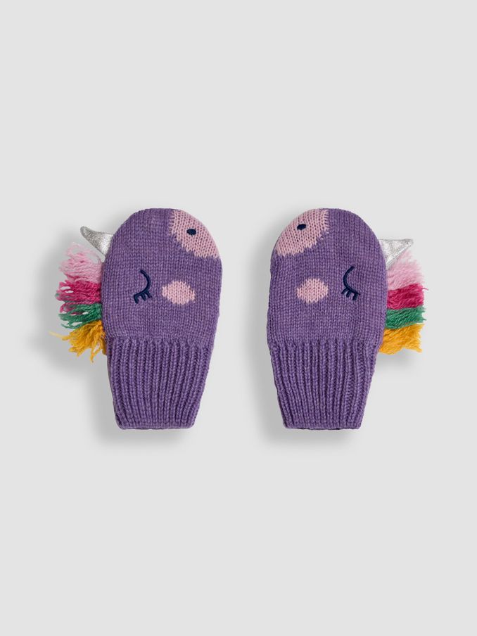 Lilac Unicorn Novelty Mittens (B61880) | £6