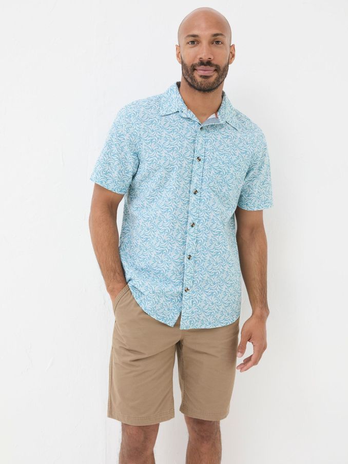 Banana Blue Leaf Print Shirt (B62116) | £20
