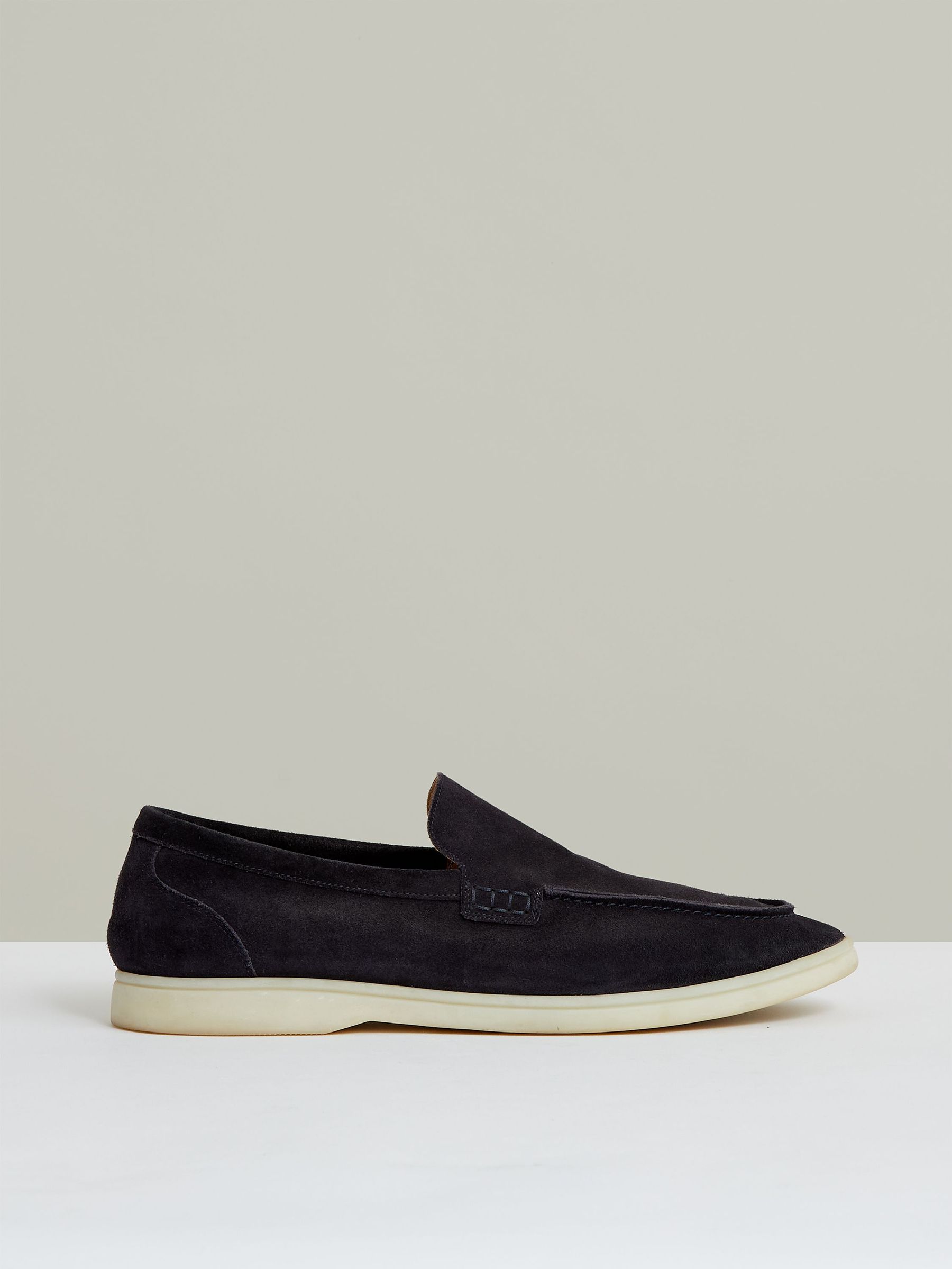 Suede Slip-On Loafers in Navy (B64187) | £178