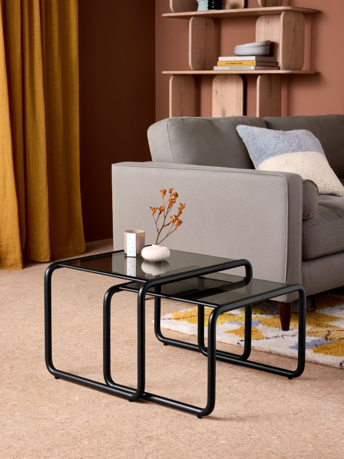 Dunston Nest of Tables in Black (B66114) | £299