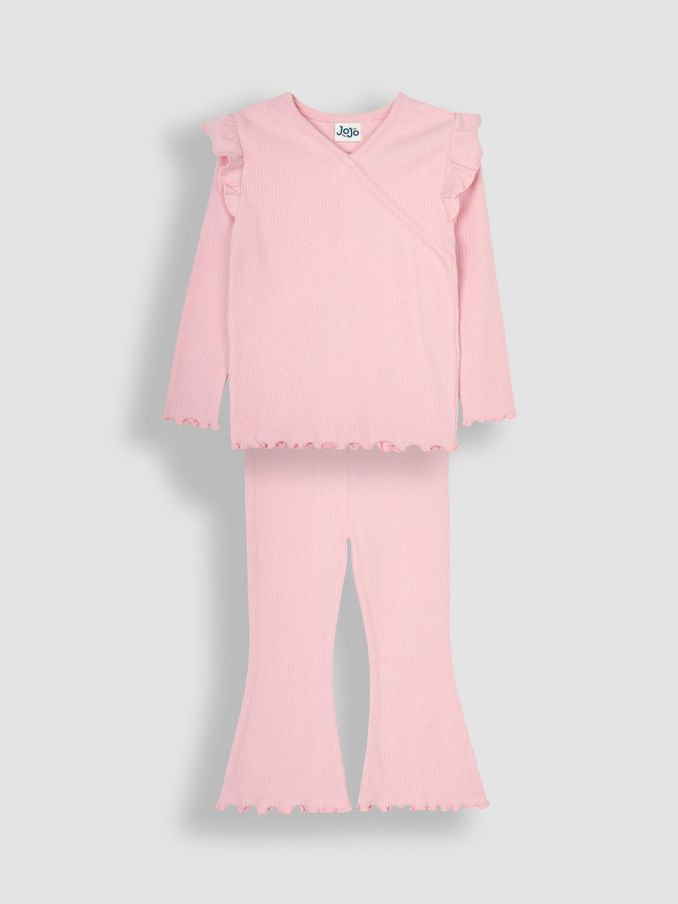 Rose Wrap Rib Top & Leggings Set (B66762) | £11