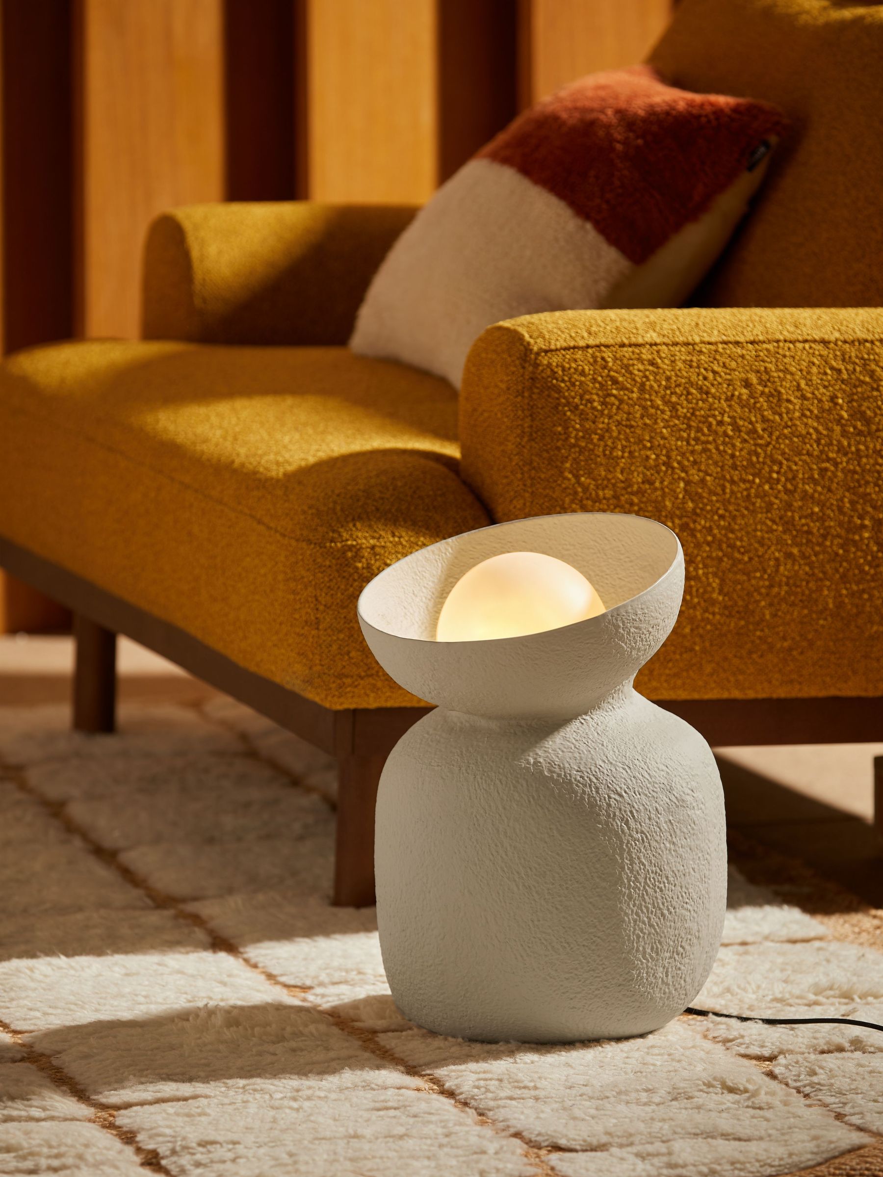 Vera Floor Lamp in Cream (B67496) | £119