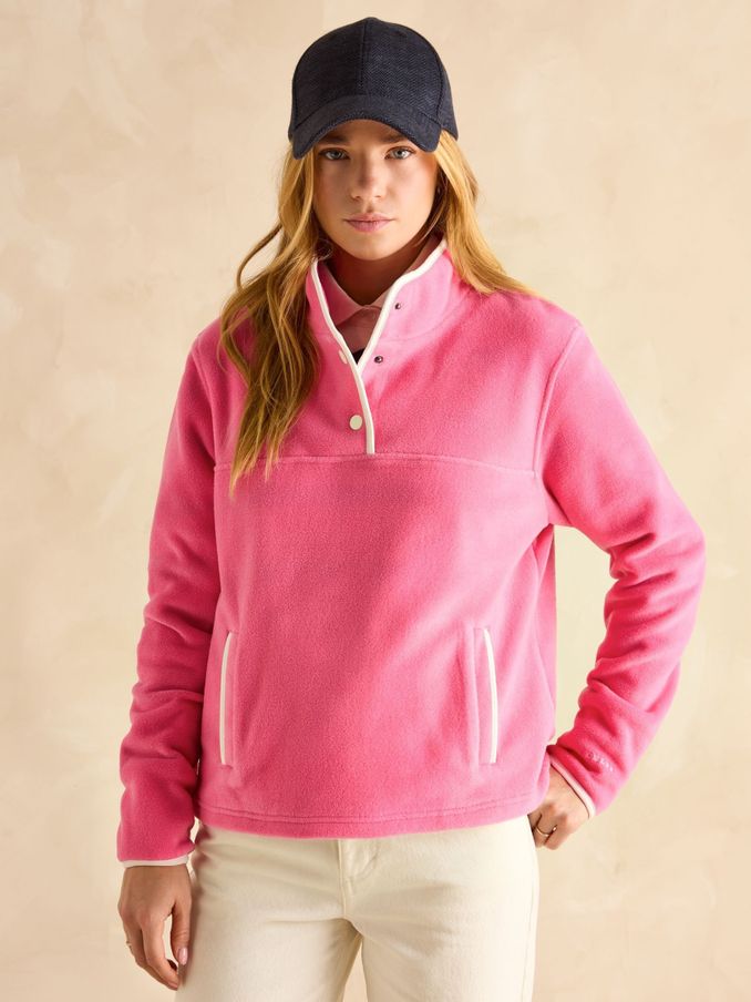 Lulworth Pink Funnel Neck Fleece (B68166) | £65