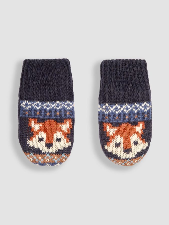 Navy Fair Isle Pattern Mittens (B68203) | £14