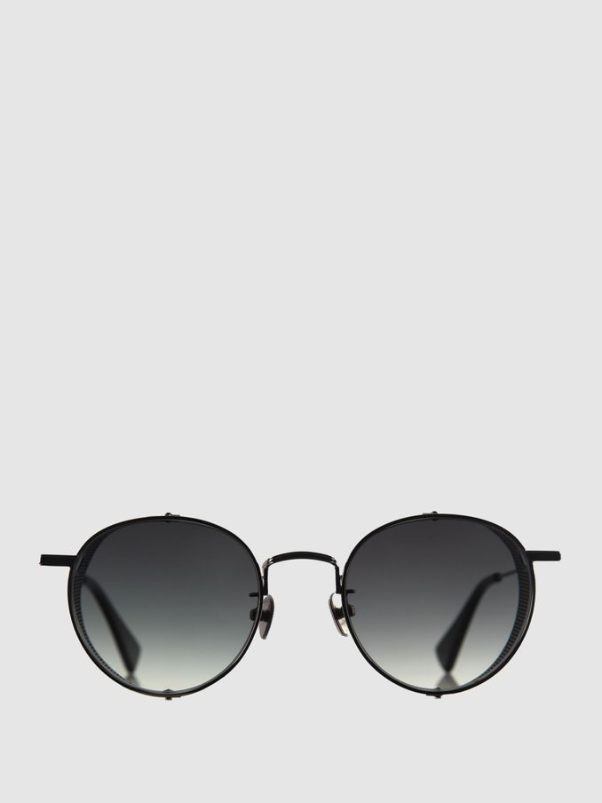 Curry and Paxton Side Shield Sunglasses in Gunmetal (B68534) | £130