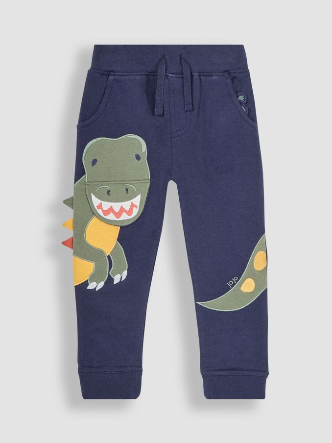 Navy Blue TRex Appliqué Pet in Pocket Joggers (B68642) | £8