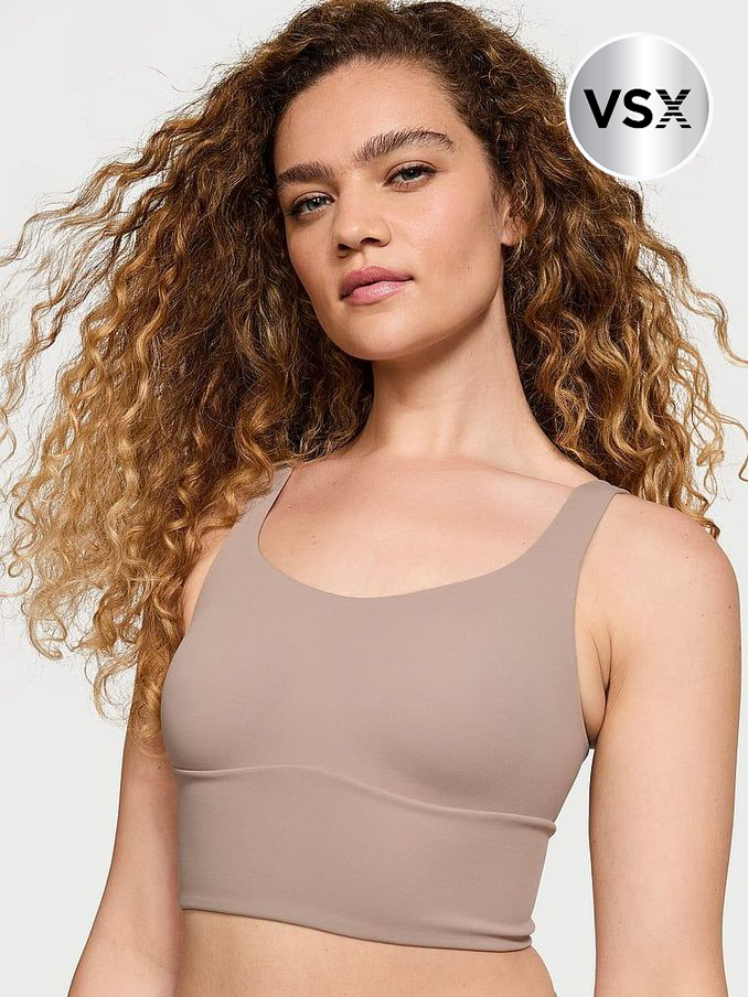 Candlelight Rose Nude Cross Back Mesh Sports Bra (B69089) | £49