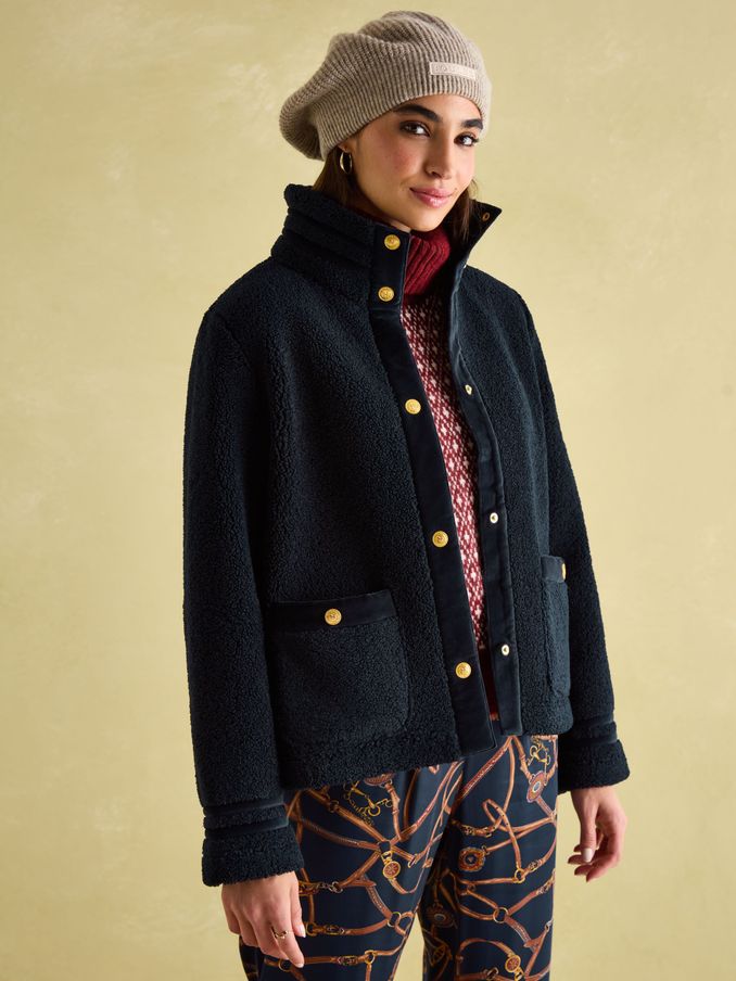 Fleur Navy Blue Fleece Jacket (B69984) | £79.95