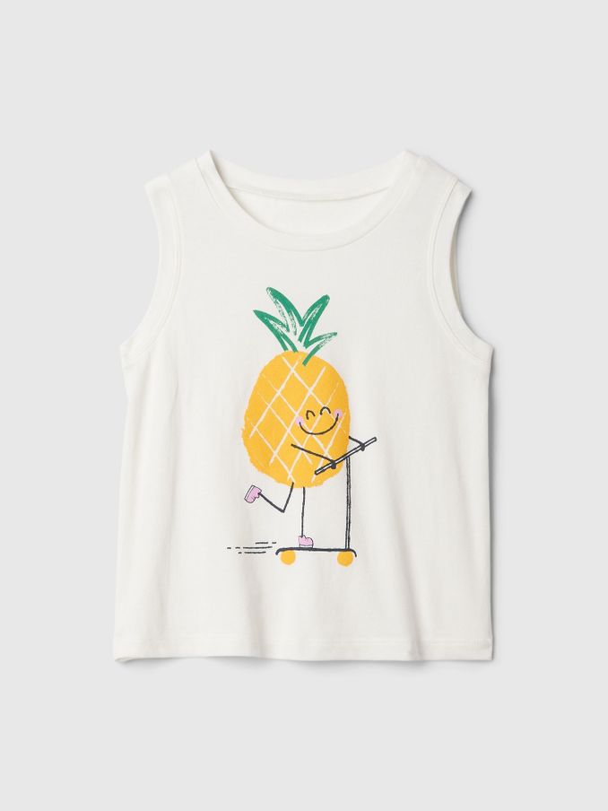 White/Yellow Summer Sleeveless Vest Top (Newborn-5yrs) (B70008) | £4
