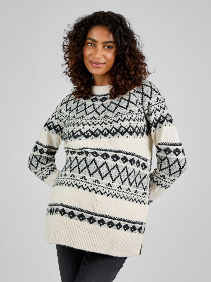 Cream/Black Maternity & Nursing Jumper (B70695) | £15