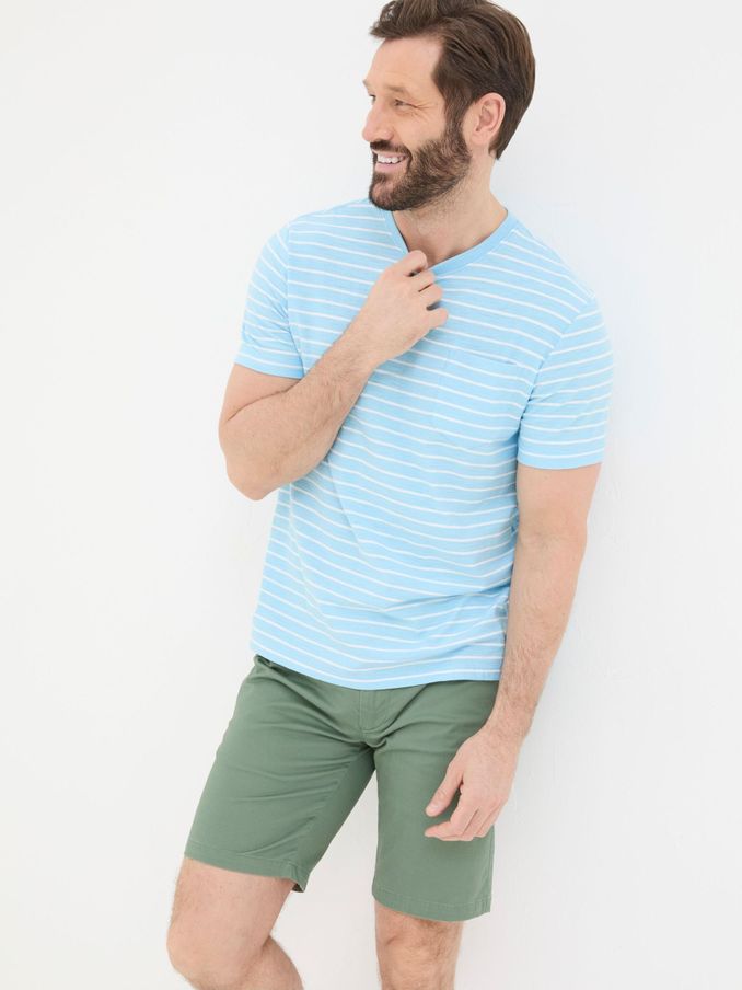 Judes Blue Painted Stripe T-Shirt (B71390) | £18