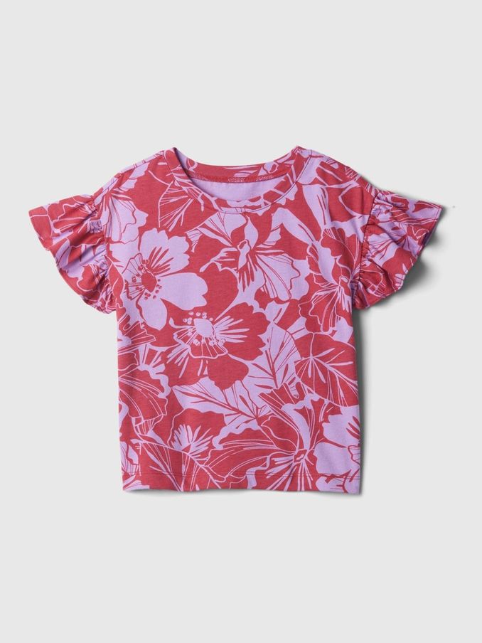 Red Ruffle Short Sleeve T-Shirt (Newborn-5yrs) (B71742) | £5