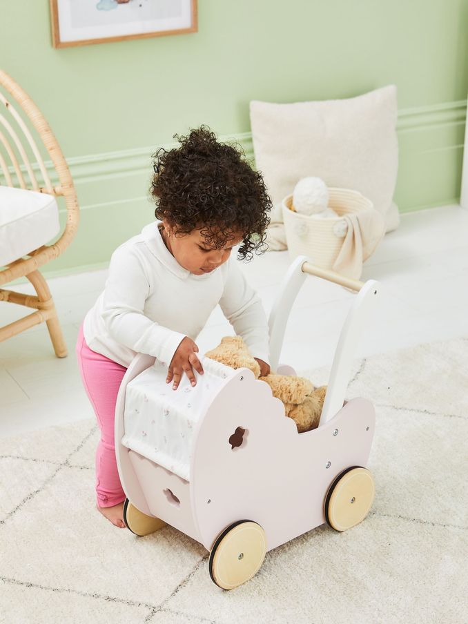 Pretty Floral Doll Pram (B72136) | £49