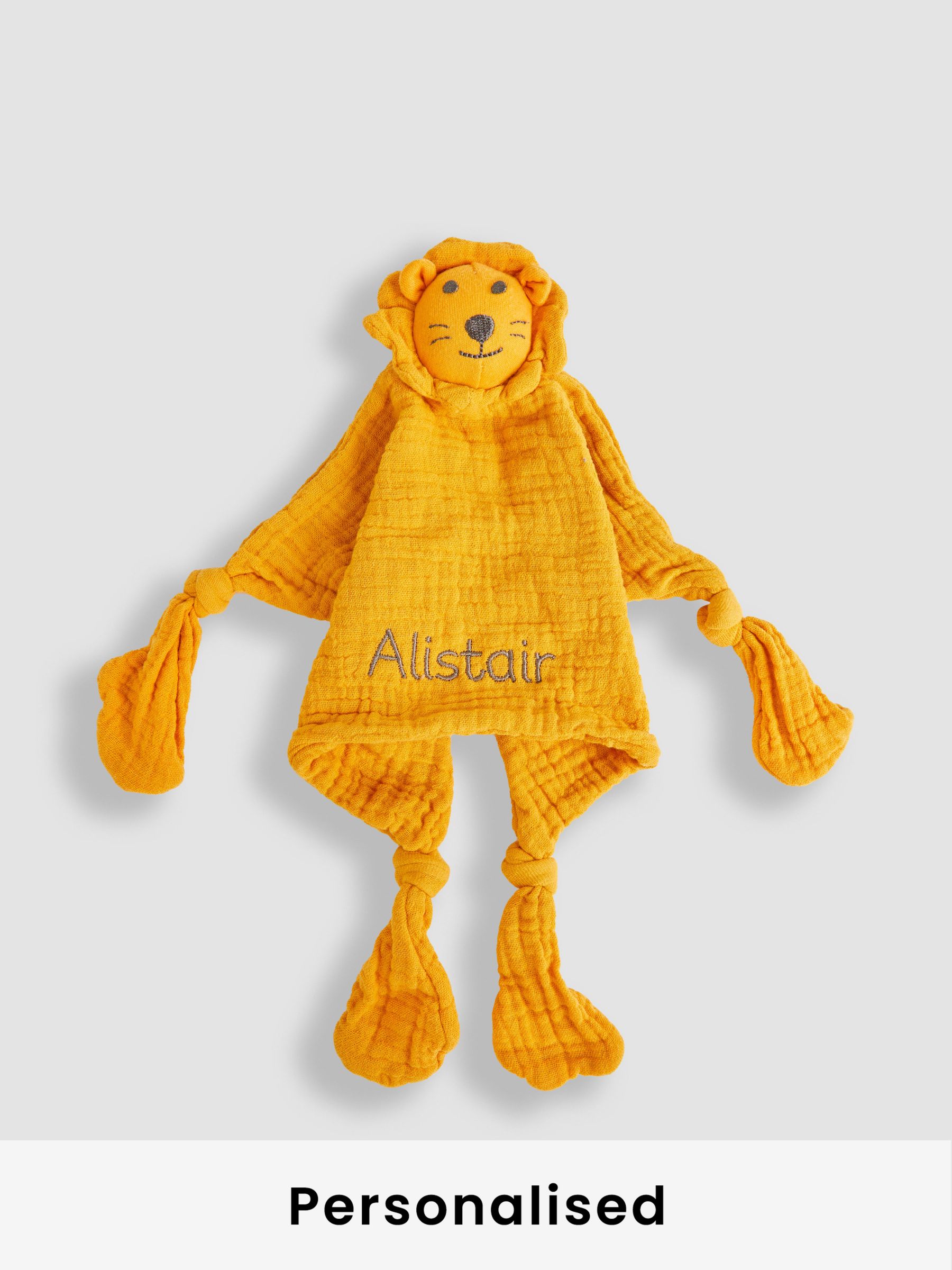 Lion Muslin Personalised Comforter (B73516) | £18